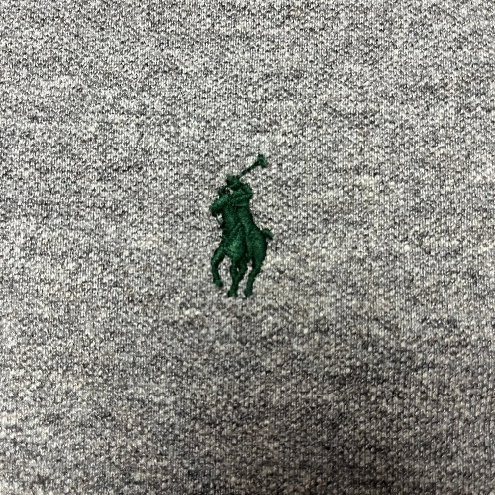Polo Ralph Lauren Polo Shirt Mens XL Gray Long Sleeve Pony Logo Cotton Pique‎